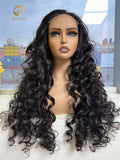 Top Virgin Hair 2*6 4*4 5*5 HD Closure Wig - Loose wave #1B