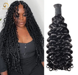 1# Bulk Hair for Bobo Braiding - Deep Curly