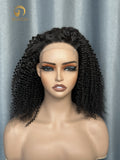 Top Virgin Hair 2*6 4*4 5*5 HD Closure Wig - Kinky Curly #1B