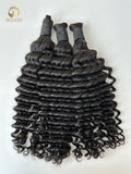 Deep Wave Bulk Hair for Bobo Braiding -1B