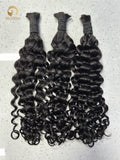 Italian Curly Bulk Hair for Bobo Braiding -1B