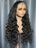 Top Virgin Hair 6*6 7*7 9*6 HD Closure Wig - Loose Curly #1B