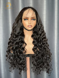 Top Virgin Hair 6*6 7*7 9*6 HD Closure Wig - Loose Curly #1B