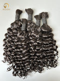 Italian Curly Bulk Hair for Bobo Braiding -1B