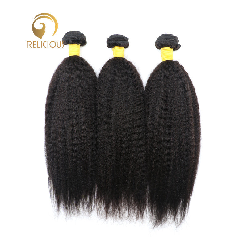 Top Virgin Hair Kinky Straight Hair Extensions