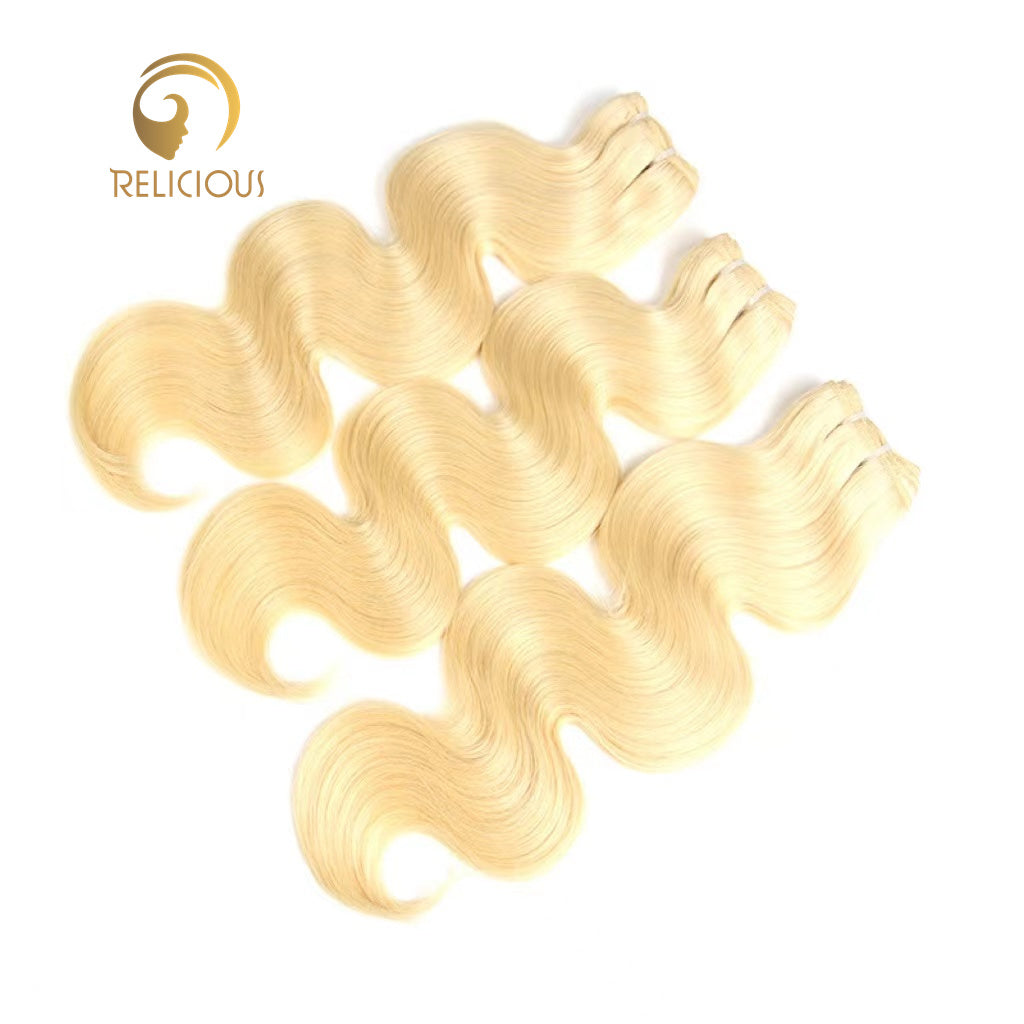 Top Raw #613 blonde body wave one donor unprocessed hair wholesale