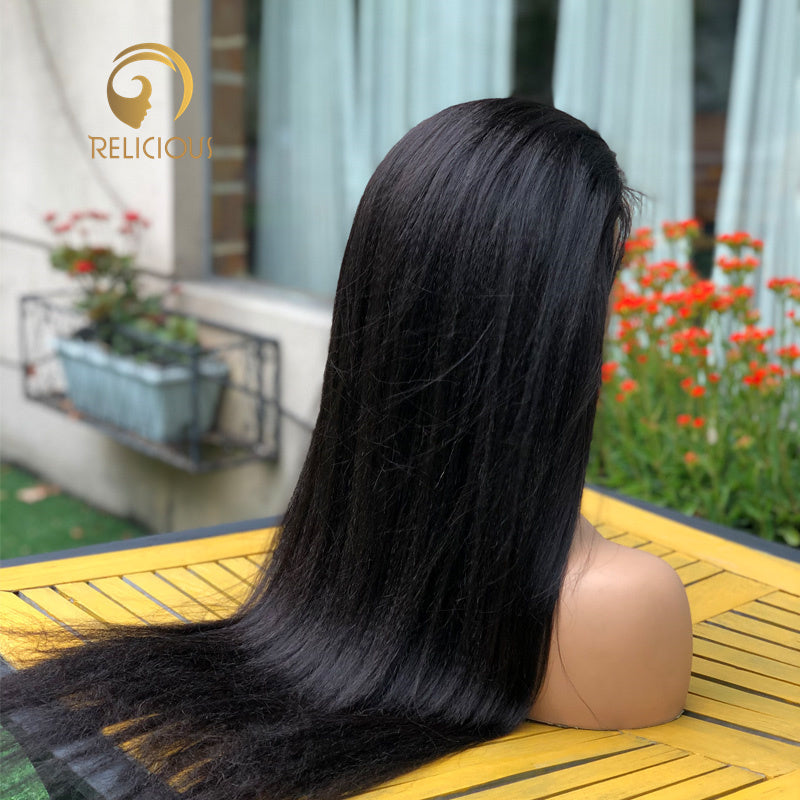 Yaki Straight Wig 180% Density